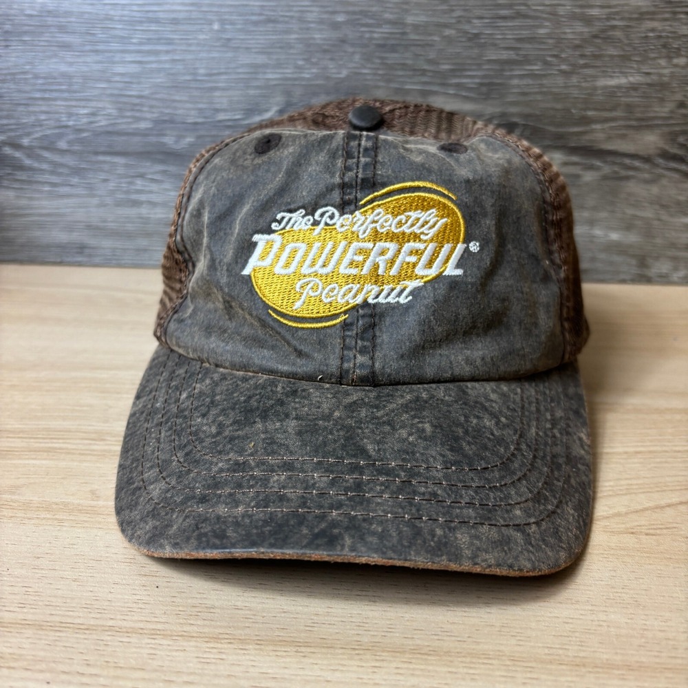 National Peanut Board Hat Cap‎ Strap Back Brown Perfectly Powerful Peanut